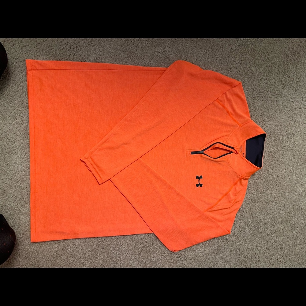 Under Armour size medium in bright orange with grey super and inner collar